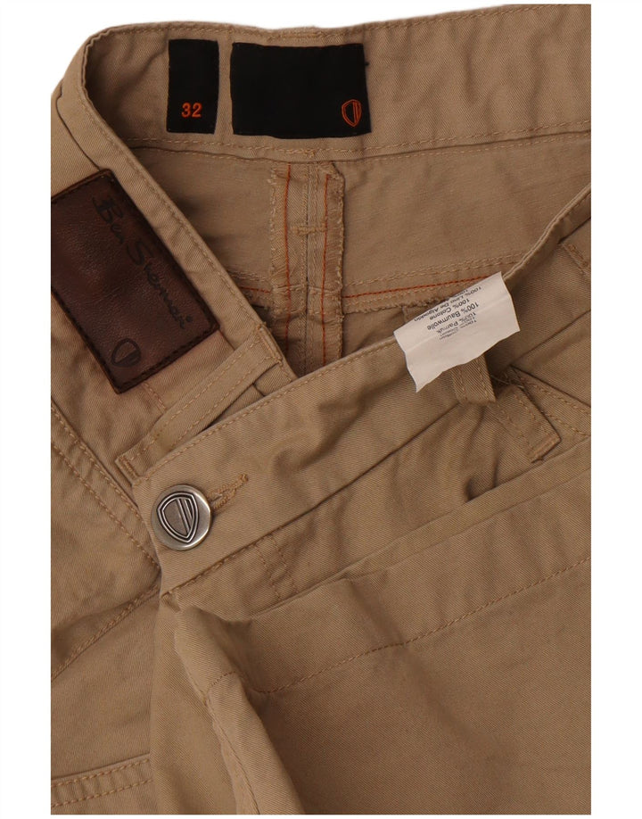 Ben Sherman Herren Chinoshorts W32 Mittelbeige Baumwolle