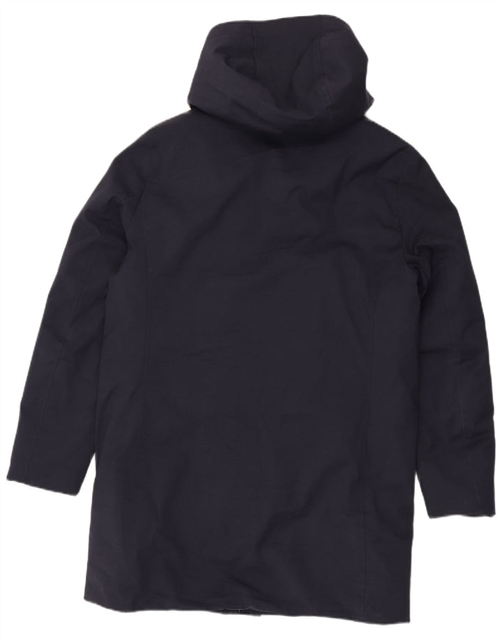 Gutteridge Wattierter Herrenmantel mit Kapuze IT 48 Mittelmarineblaues Polyester