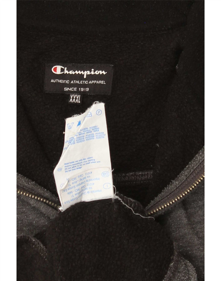 Champion Herren-Sweatshirt mit Reißverschluss am Hals, 3XL, graue Baumwolle