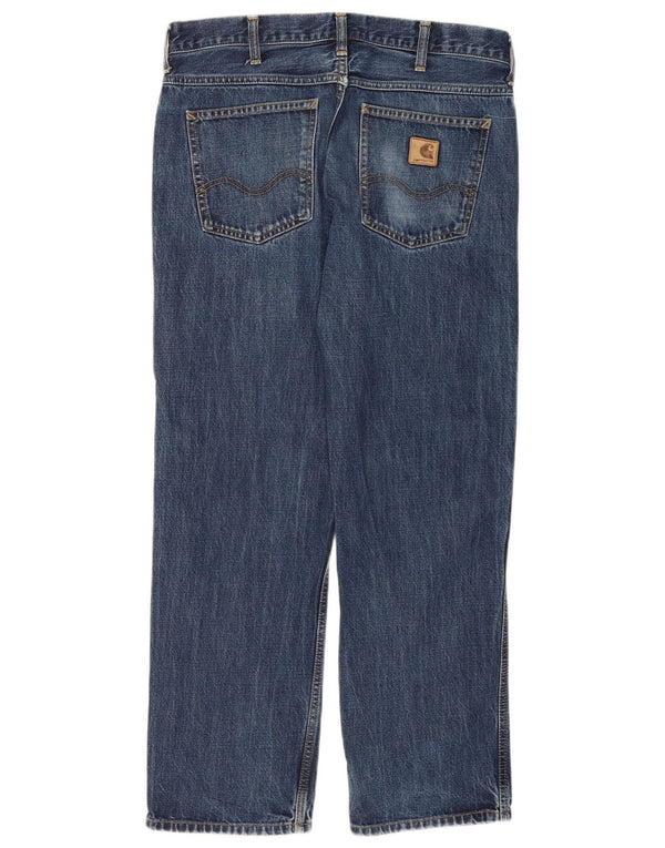 Carhartt Herren Straight Jeans W31 L32 Blaue Baumwolle