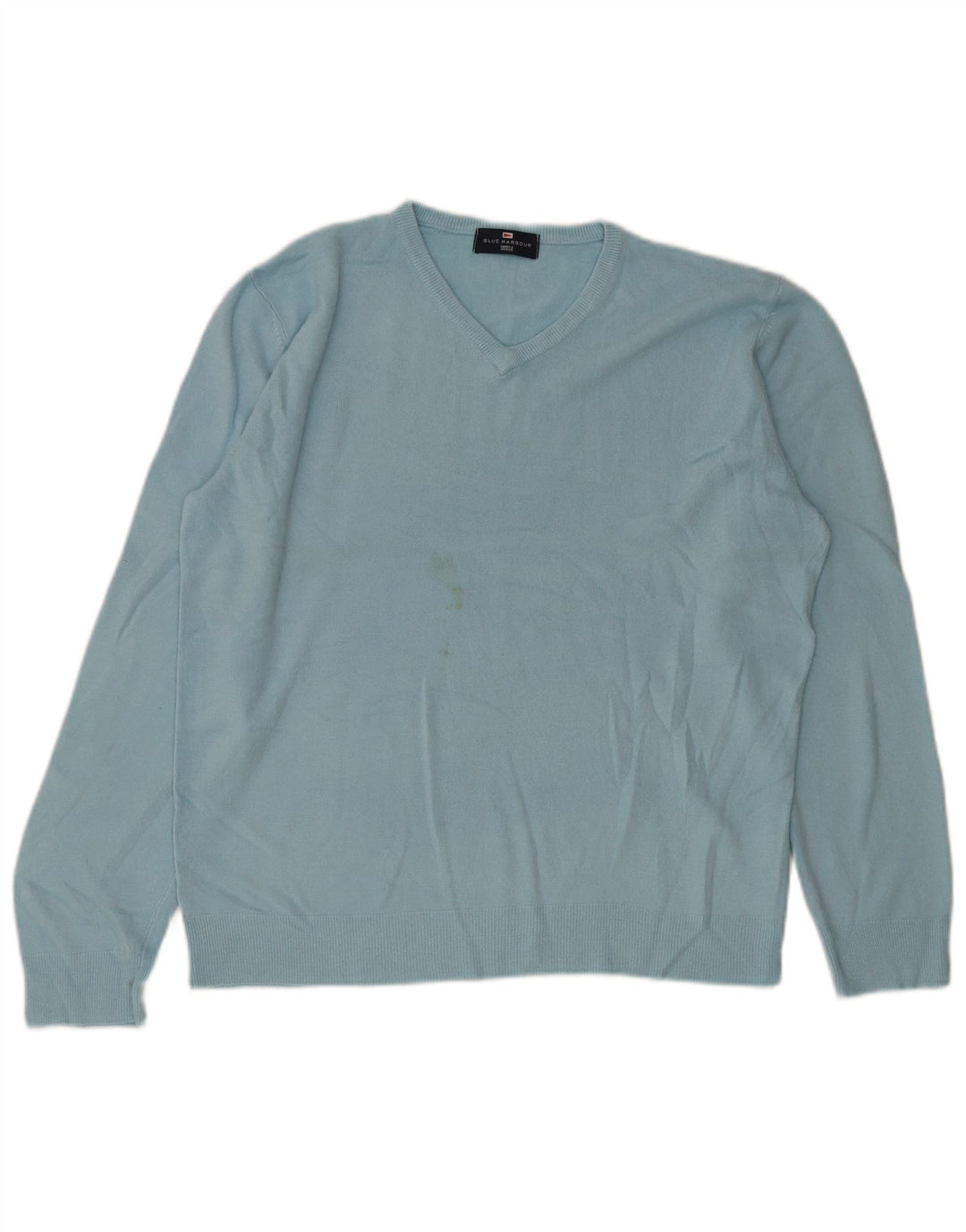 Marks & Spencer Herren-Pullover „Harbor“ mit V-Ausschnitt, groß, Acryl, Blau