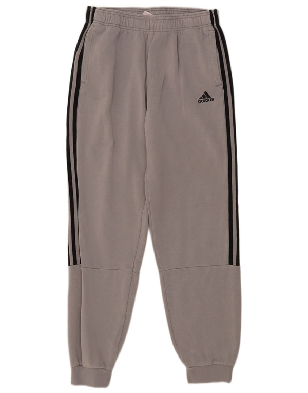 Adidas Jungen-Trainingshose, Jogginghose, 15–16 Jahre, graue Baumwolle