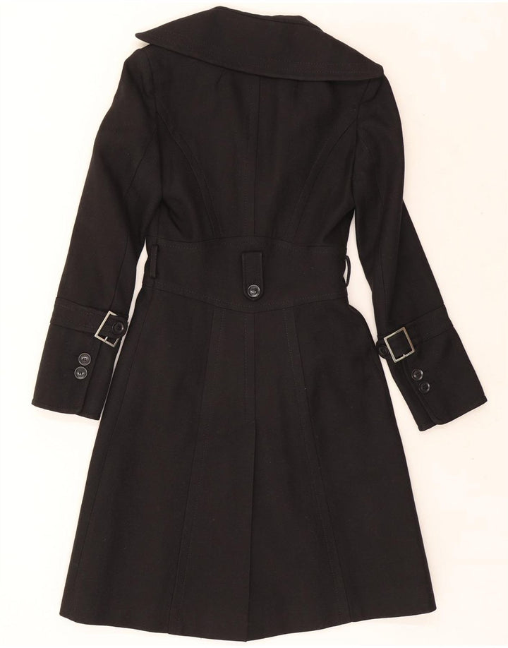 Karen Millen Damen Mantel UK 8 Small Schwarze Wolle