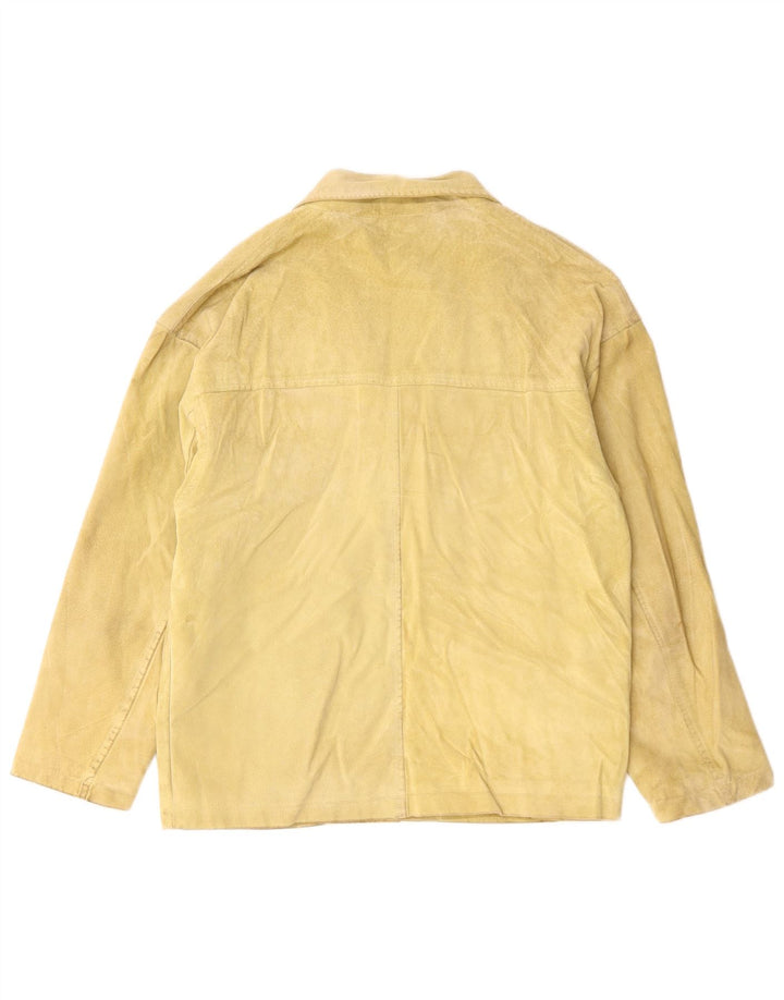 Columbus Herren Wildlederjacke UK 38 Mittelgelb