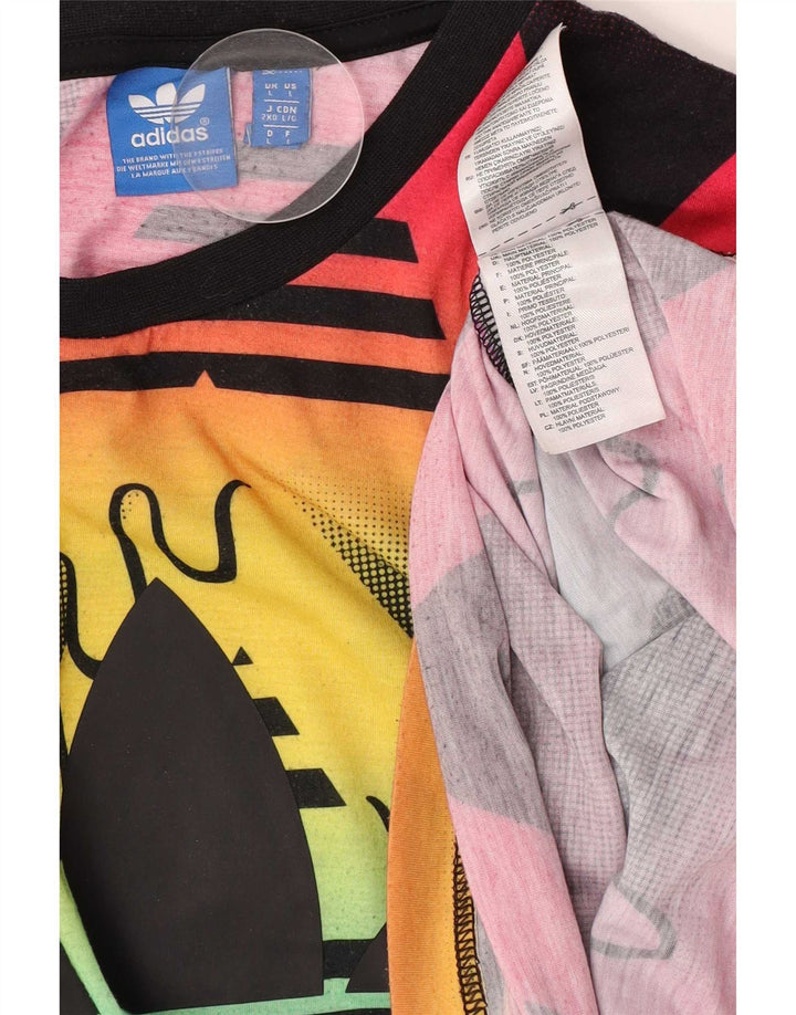 Adidas Herren-T-Shirt mit Grafik, groß, mehrfarbig, Polyester