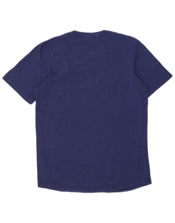 Adidas Herren Grafik-T-Shirt aus mittelblauer Baumwolle