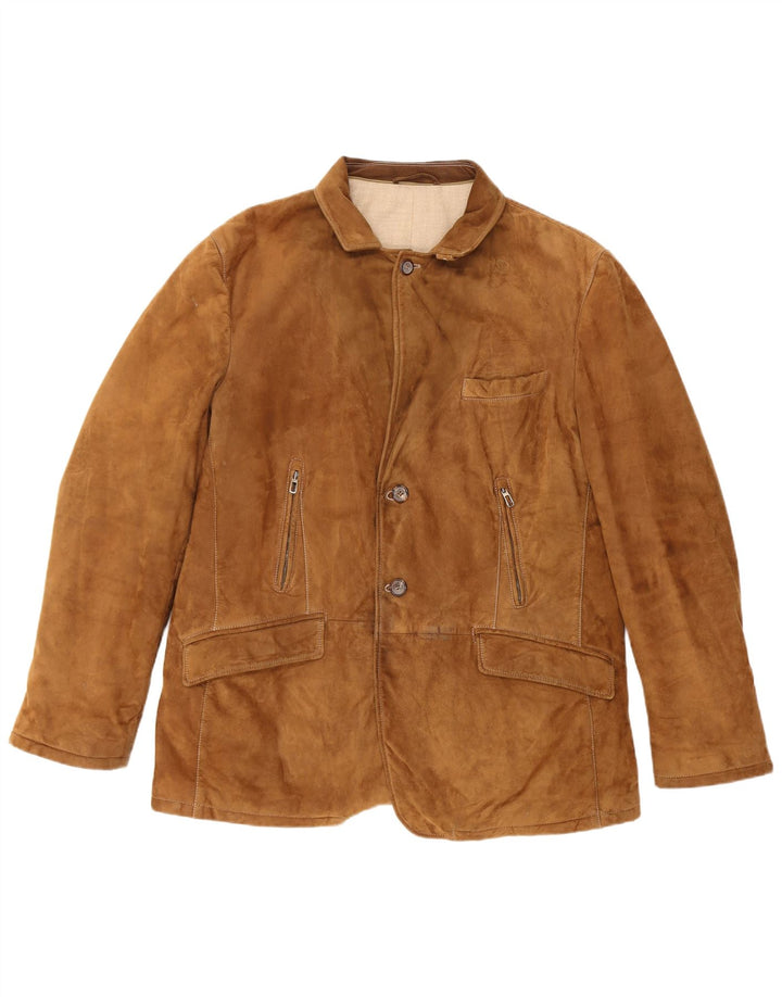 Vintage Herren Wildlederjacke Größe 60 3XL Braunes Leder