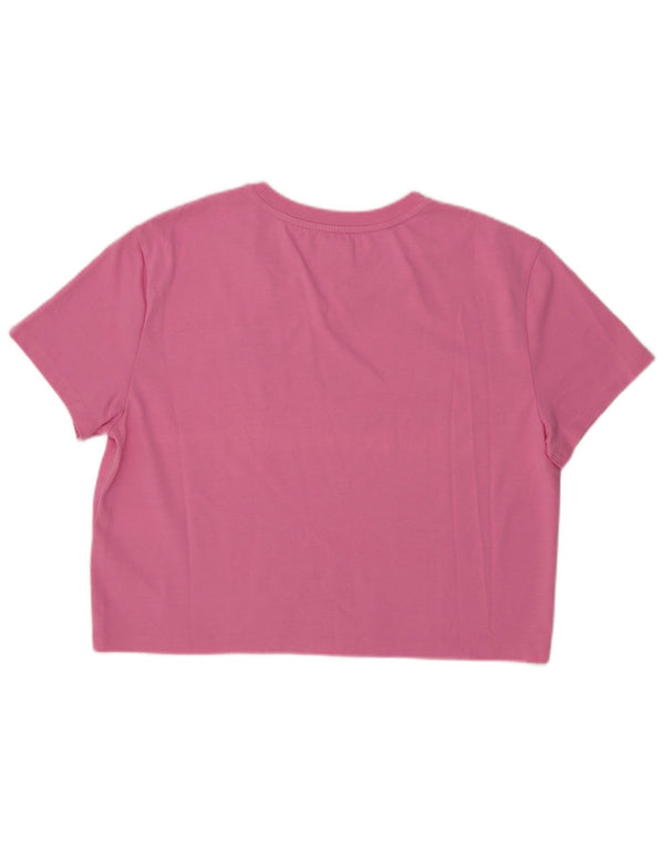 Tommy Hilfiger Damen Crop T-Shirt Top UK 14 Large Pink