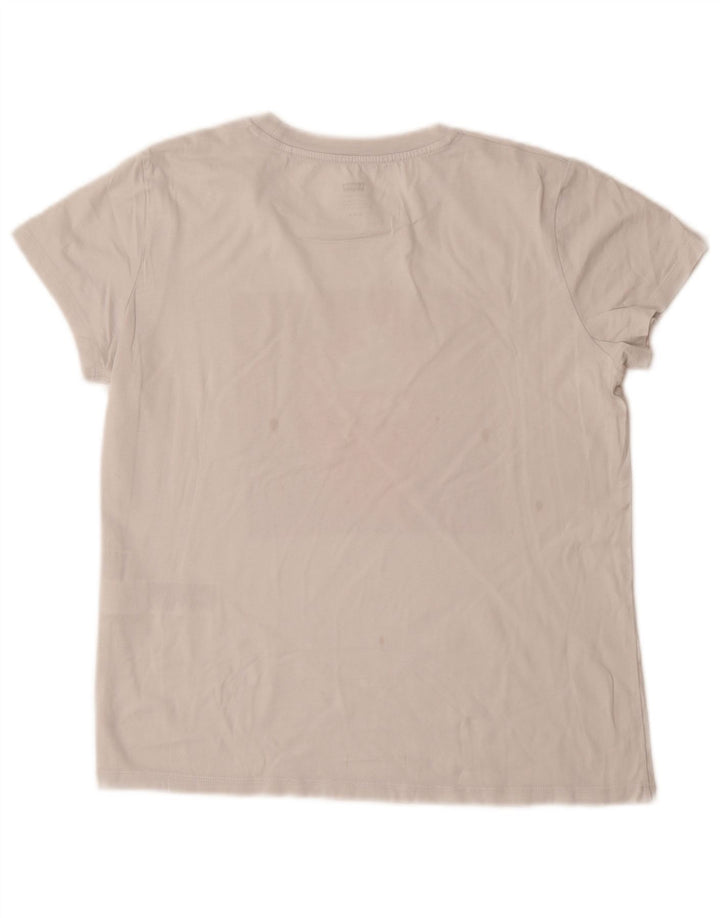 LEVI'S Damen-T-Shirt mit Grafik, UK 12, mittelweiße Baumwolle