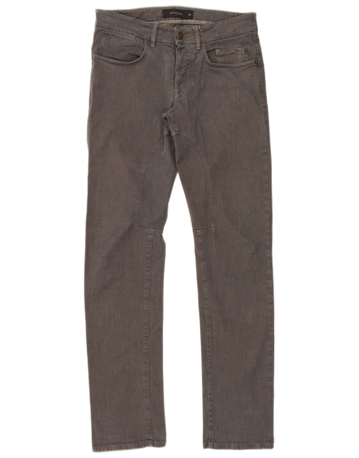 SIVIGLIA Herren Straight Jeans W30 L32 Graue Baumwolle