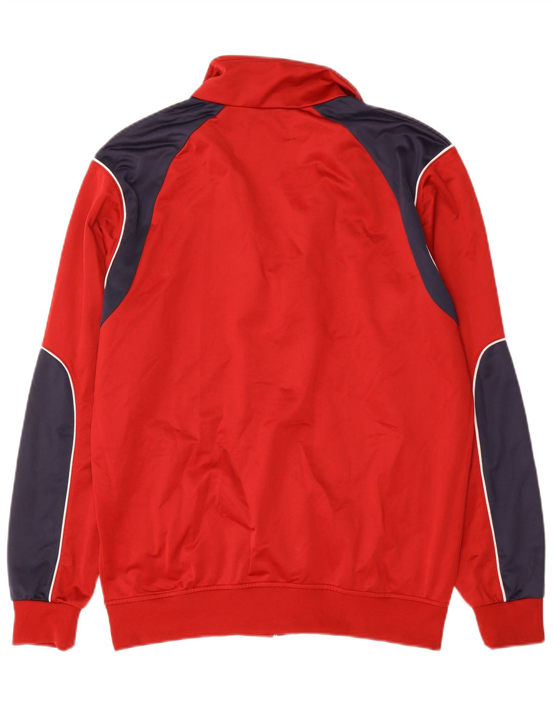 Kappa Herren-Trainingsanzug-Top-Jacke XL, rotes Farbblock-Polyester