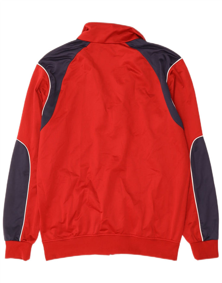 Kappa Herren-Trainingsanzug-Top-Jacke XL, rotes Farbblock-Polyester