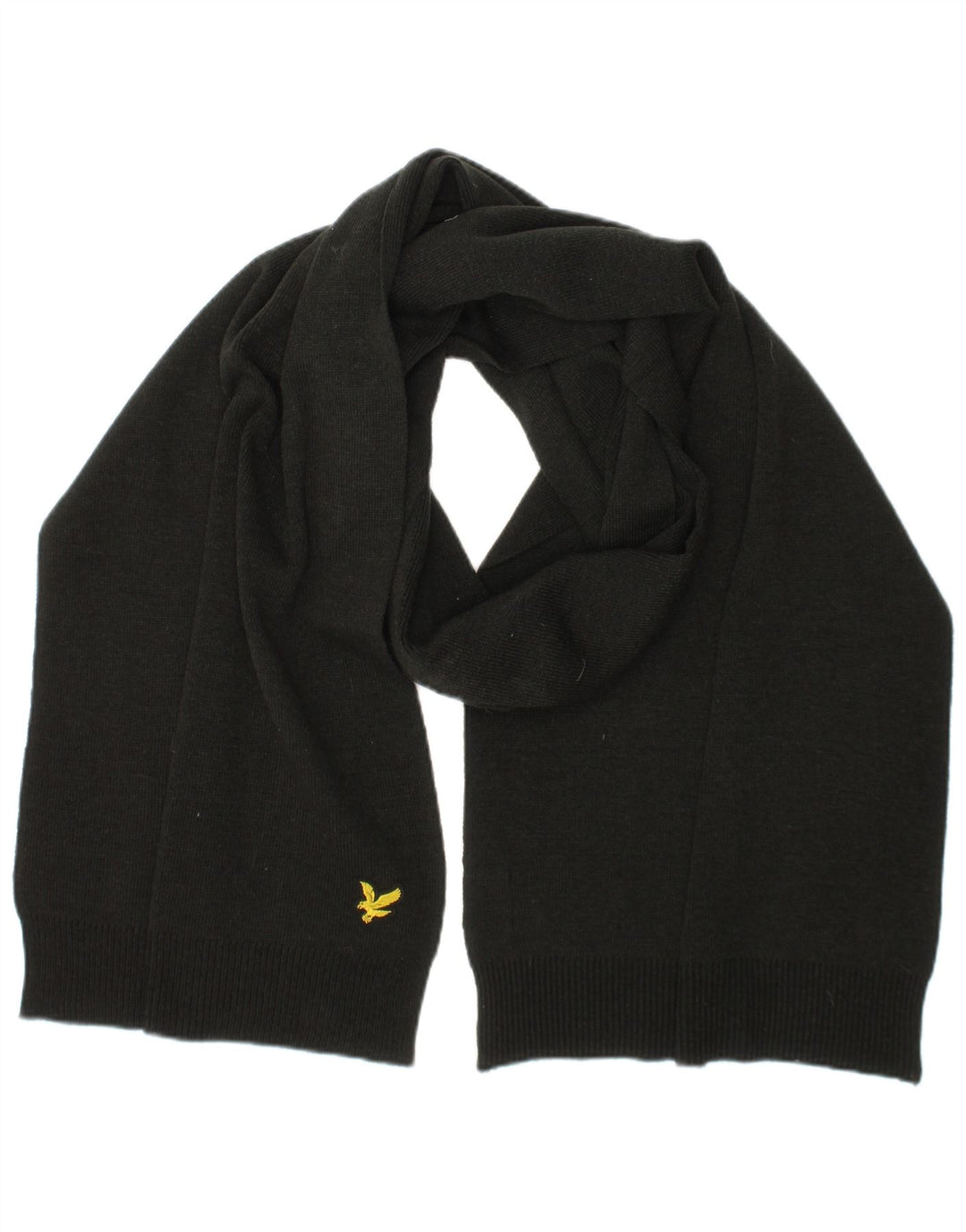 Lyle & Scott Herren-Rechteckschal, Einheitsgröße, schwarzes Polyester
