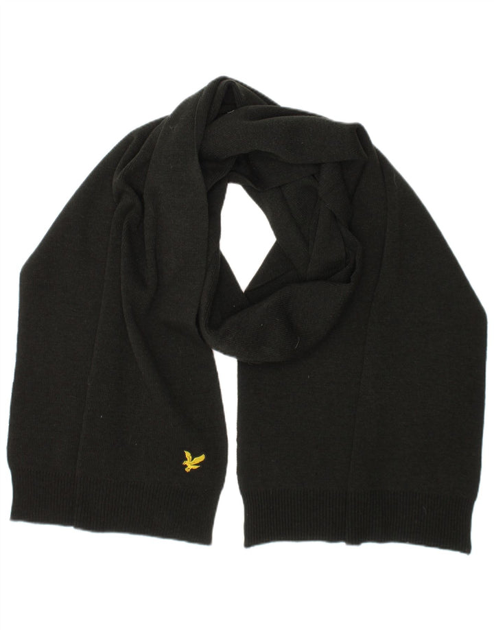 Lyle & Scott Herren-Rechteckschal, Einheitsgröße, schwarzes Polyester