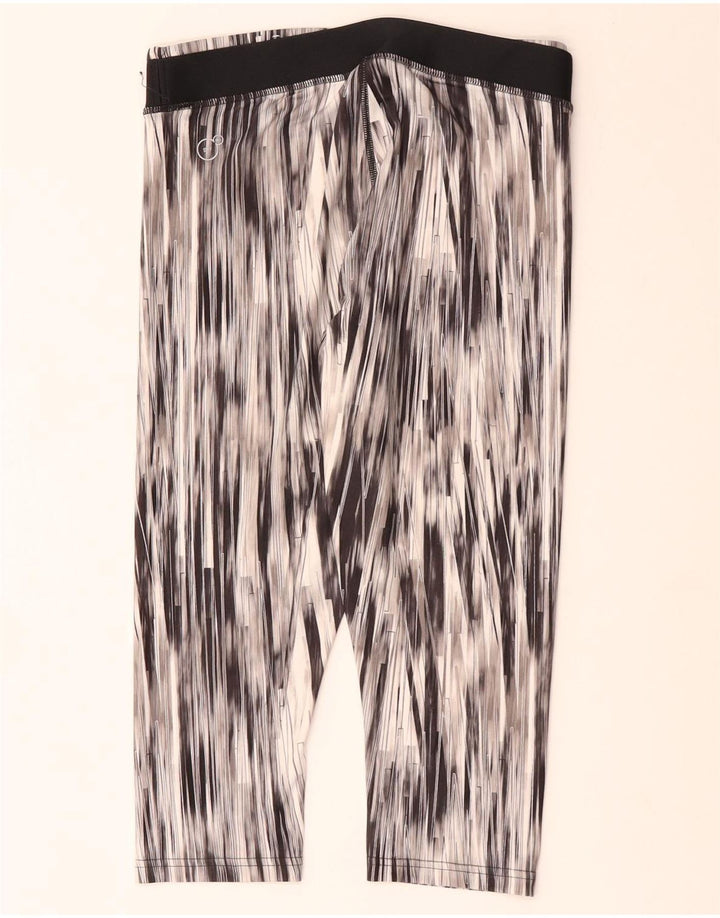 PUMA Damen Capri-Leggings UK 14 Mittelschwarzes Nadelstreifen-Polyester