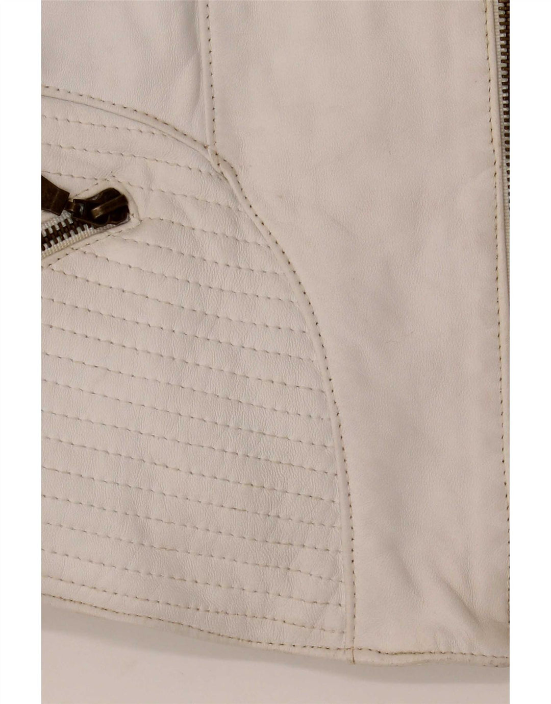Schegge Damen Leder Racer Jacke IT 52 2XL Weiß