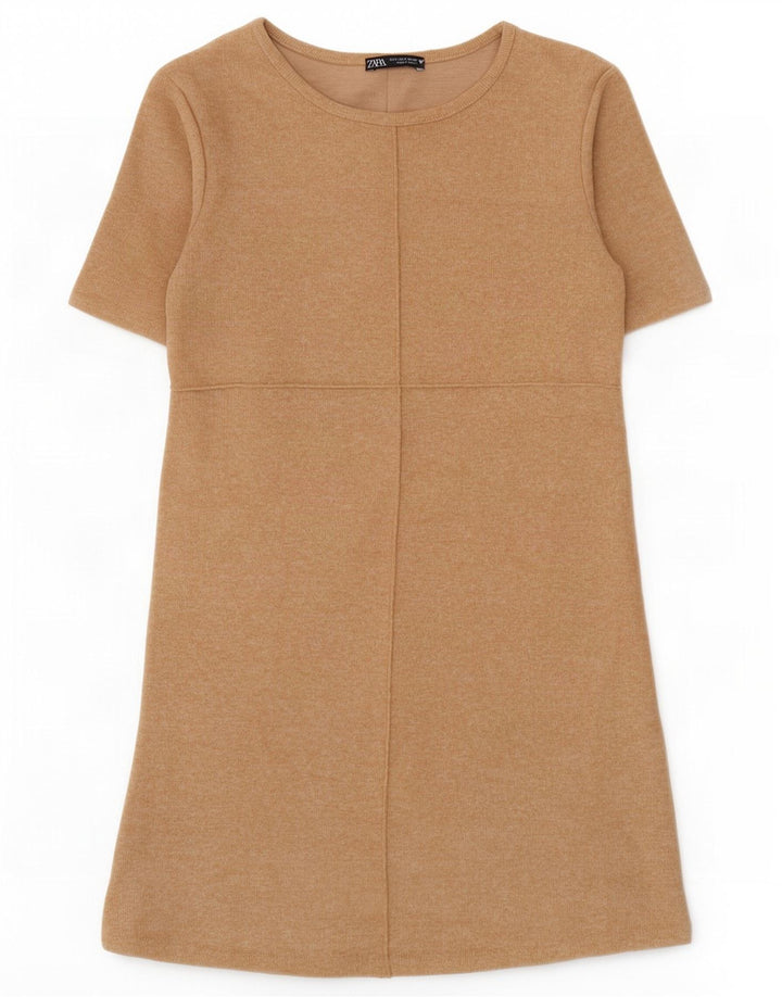 Zara Damen Etuikleid UK 10 Small Beige