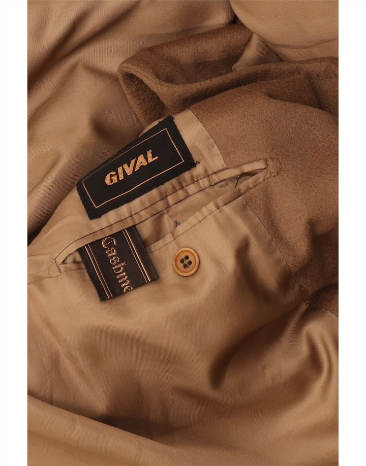 Vintage Herren Mantel UK 40 Großer Beige Kaschmir