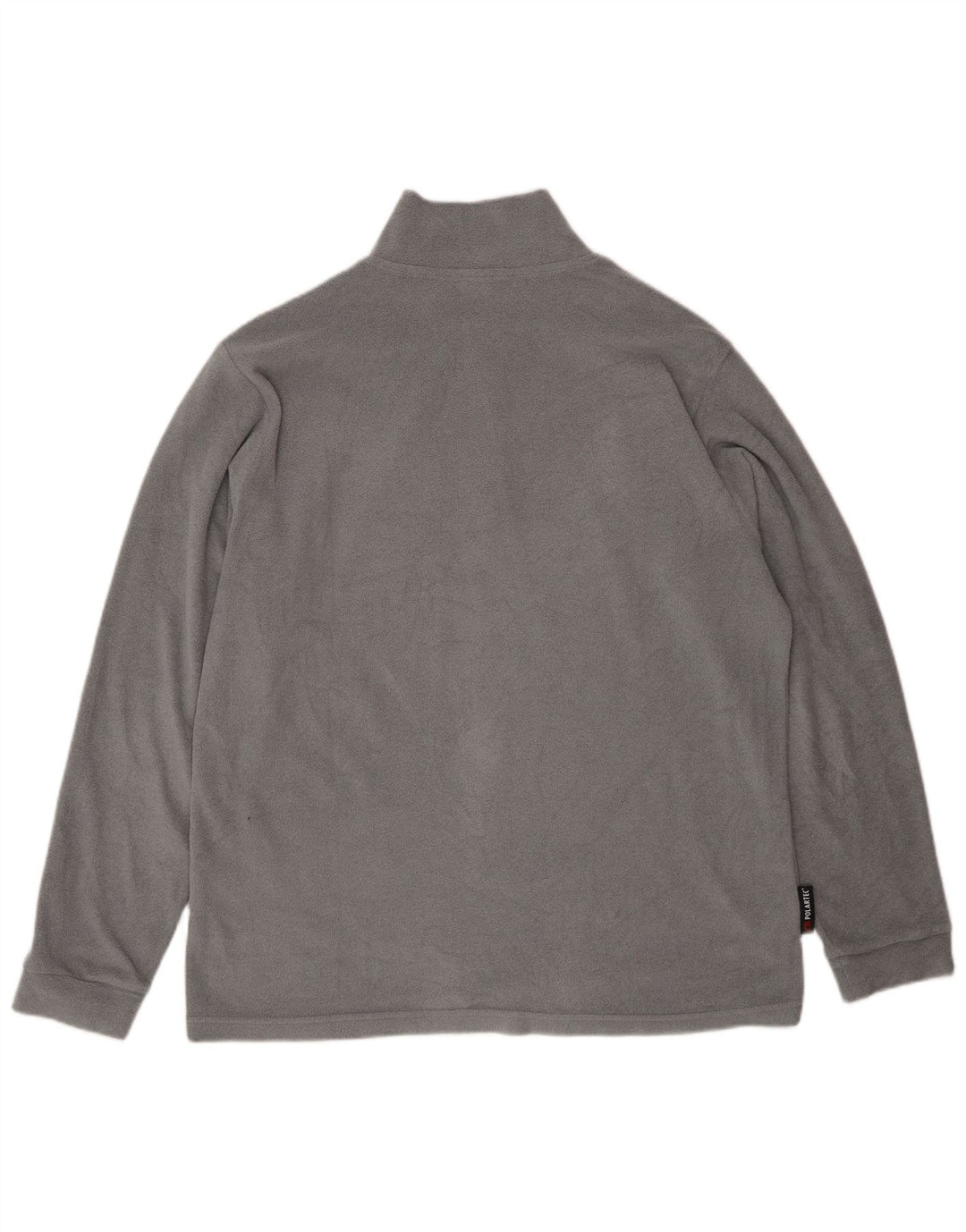 Invicta Herren-Fleecepullover mit Reißverschluss am Hals, großes graues Polyester