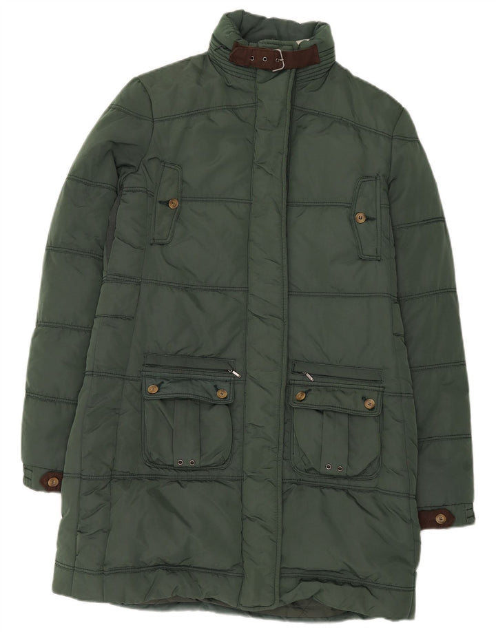 Murphy & Nye Wattierter Damenmantel mit Kapuze, UK 16, Größe L, Grün