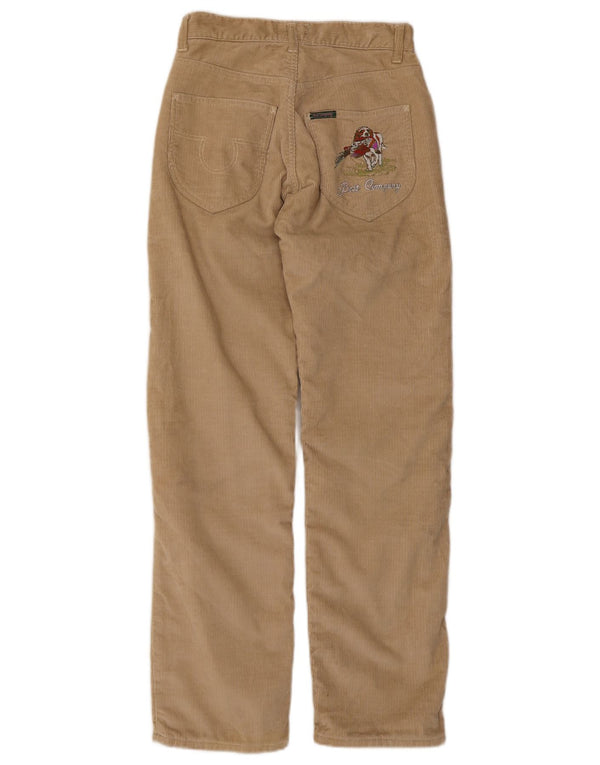 Best Company Mens Graphic Straight Corduroy Trousers W28 L30 Beige