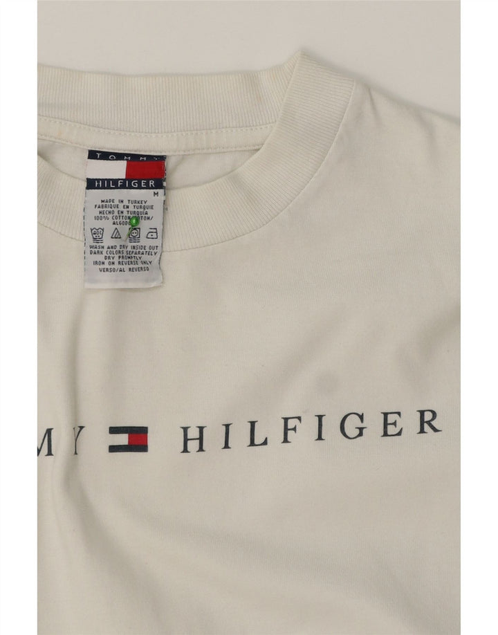 Tommy Hilfiger Jungen-Oberteil mit Grafik, langärmlig, 13–14 Jahre, mittelweiße Baumwolle