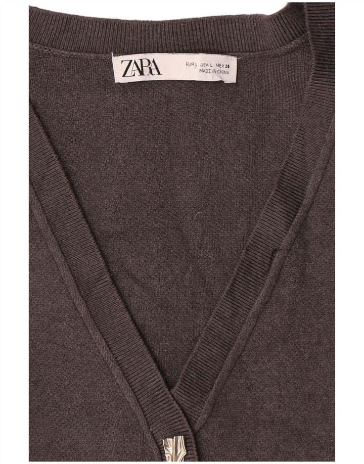 Zara Damen Pulloverkleid UK 14 Large Grau