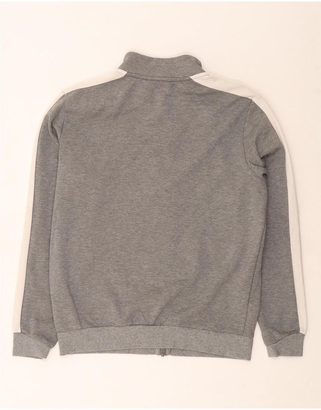 PUMA Herren-Trainingsanzug-Top-Jacke aus mittelgrauer Colourblock-Baumwolle