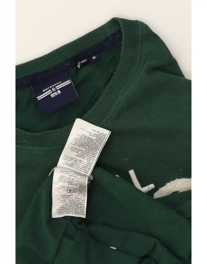 Superdry Herren Grafik-T-Shirt-Oberteil aus mittelgrüner Baumwolle