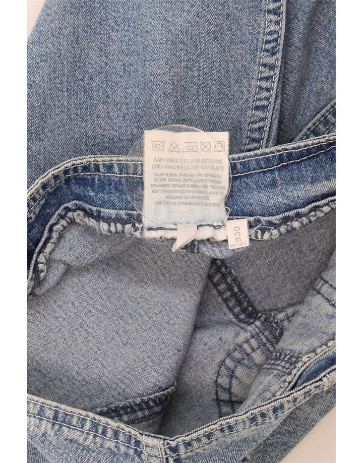 Vintage Damen Mini Jeansrock W27 Kleine blaue Baumwolle