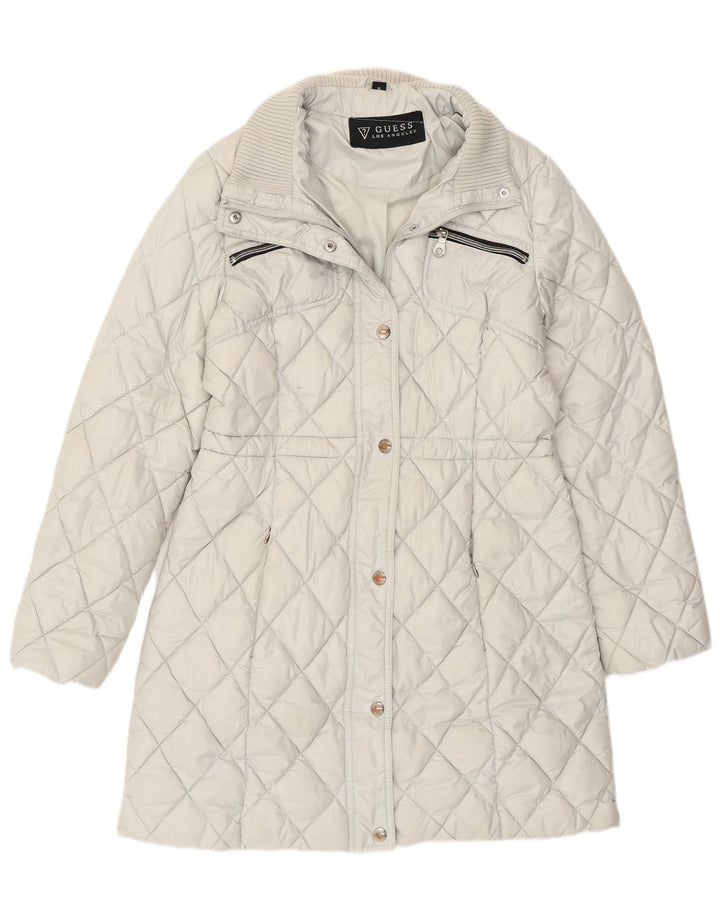 Guess Damen Steppmantel UK 14 Mittelweißes Polyester