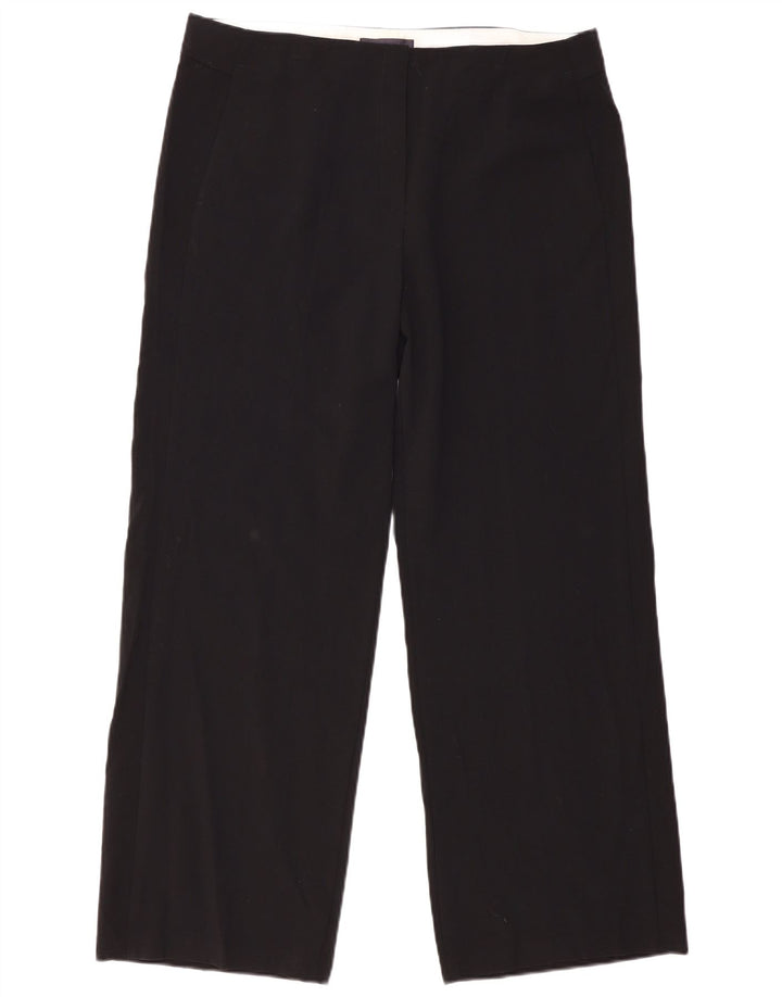 MARKS & SPENCER Damen Chinohose mit hoher Taille, UK 16, Größe L, W36, L29, Schwarz
