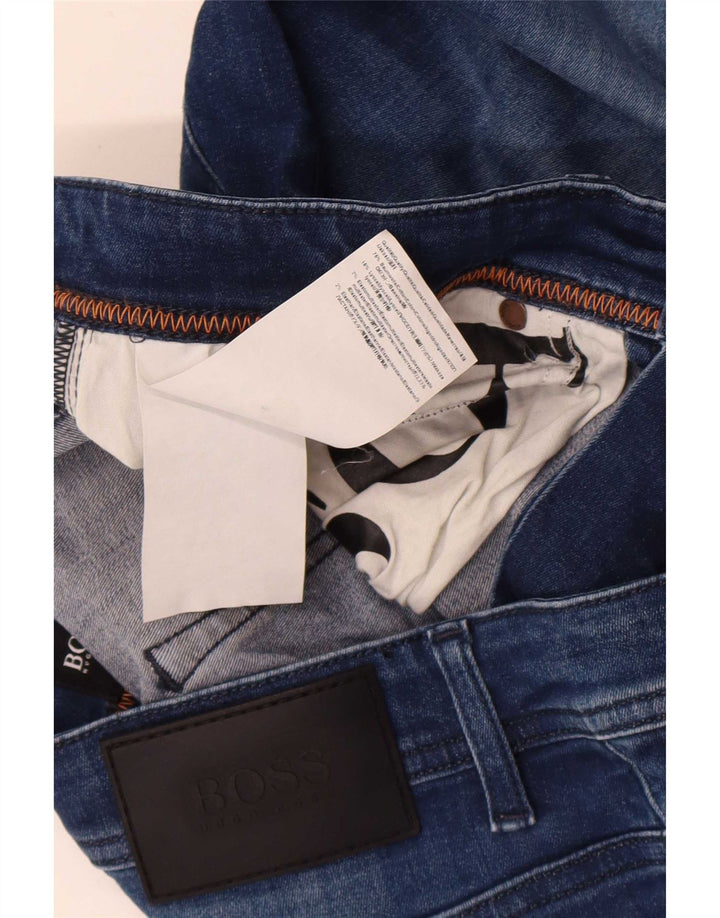 Hugo Boss Damen Delaware Slim Jeans W32 L34 Blaue Baumwolle