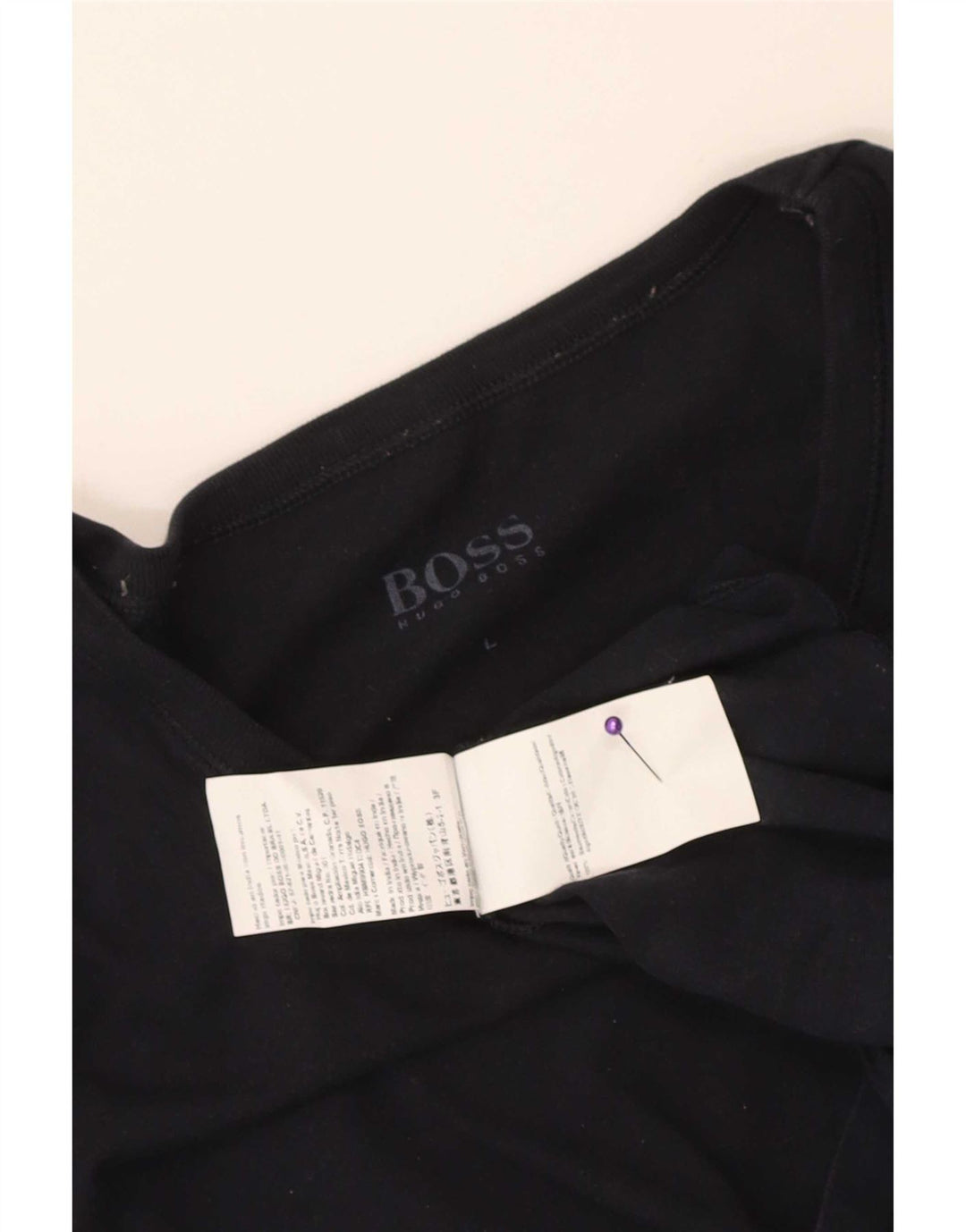 Hugo Boss Herren T-Shirt Top Large Marineblau Baumwolle