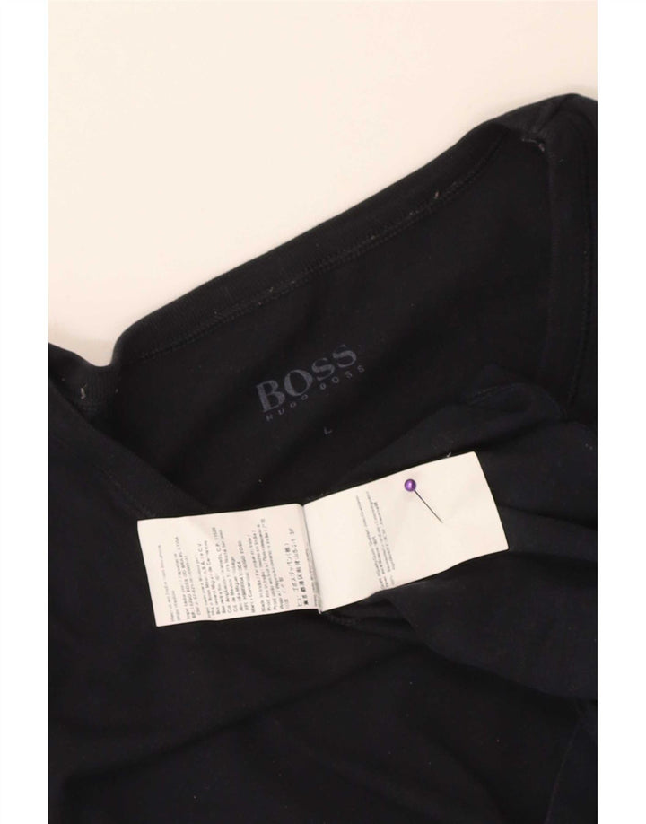 Hugo Boss Herren T-Shirt Top Large Marineblau Baumwolle