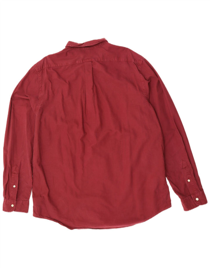 RALPH LAUREN Herren-Hemd, groß, schmal geschnitten, 2XL, kastanienbraune Baumwolle