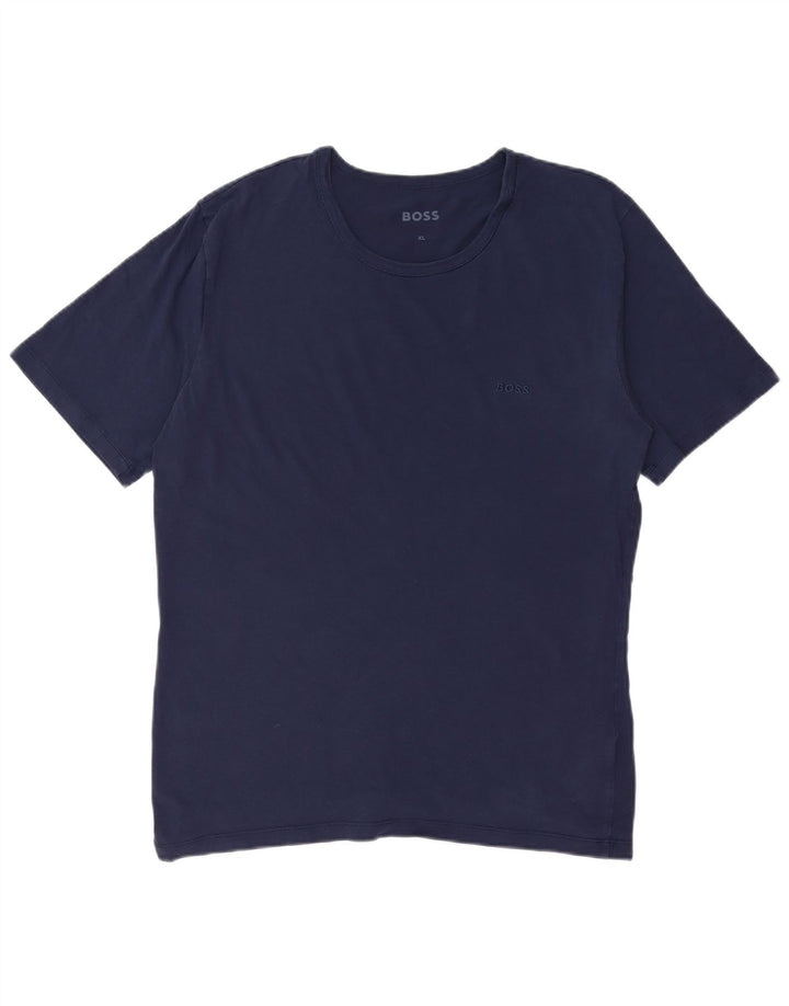 HUGO BOSS Herren T-Shirt Top XL Marineblau Baumwolle