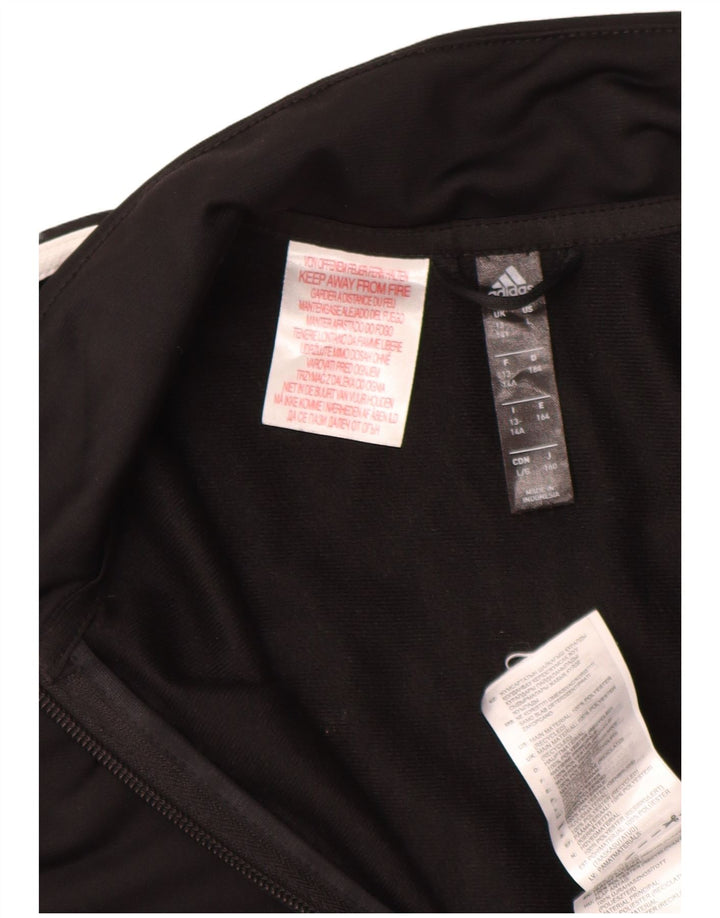 Adidas Jungen Climalite Trainingsanzug Top Jacke 13-14 Jahre Schwarz Polyester