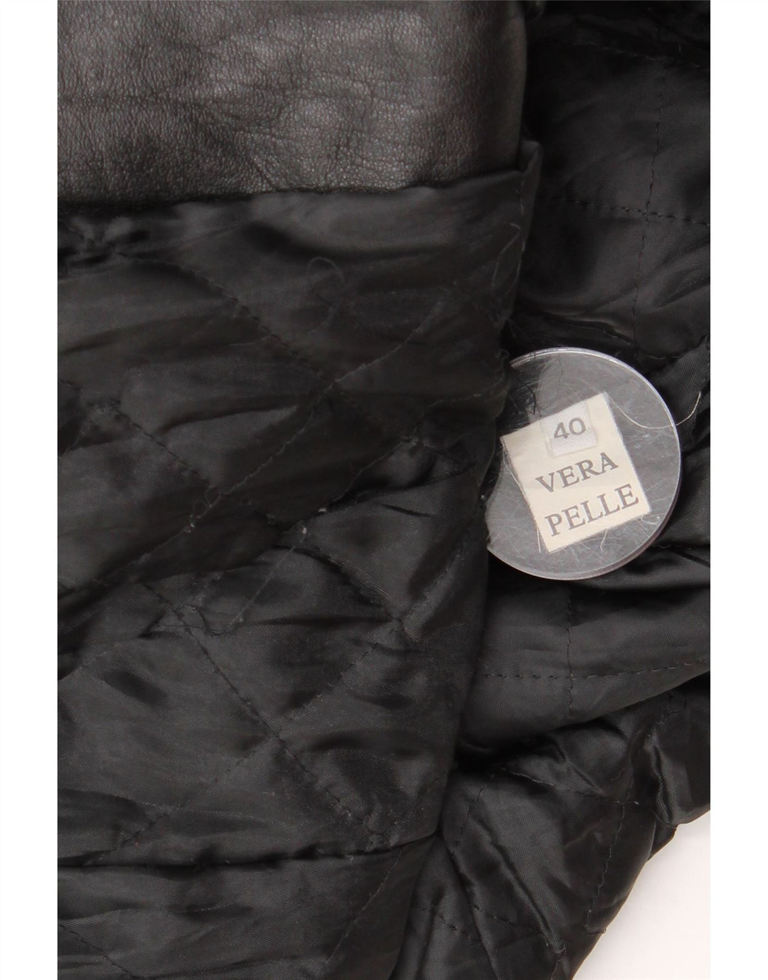 Vintage Damen Ledermantel IT 40 Kleines schwarzes Leder