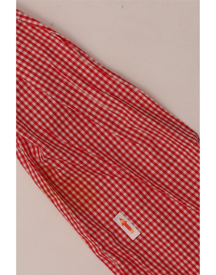 VINTAGE Damenhemd UK 16 Große rote Gingham-Baumwolle