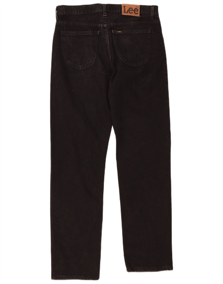 LEE Herren Straight Jeans W34 L34 Schwarze Baumwolle