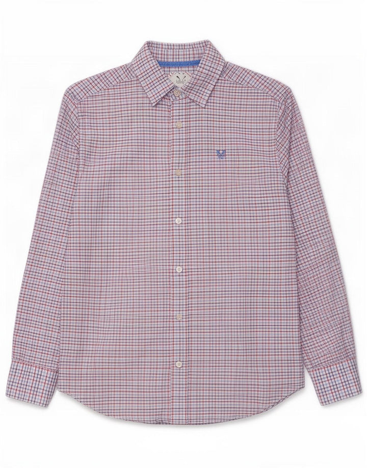 Crew Clothing Herren-Hemd mit klassischer Passform, klein, mehrfarbig, kariert, Baumwolle