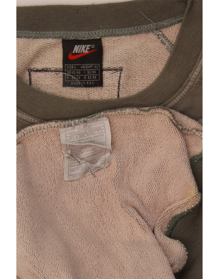 Nike Herren Sweatshirt Pullover UK 42/44 Große graue Baumwolle