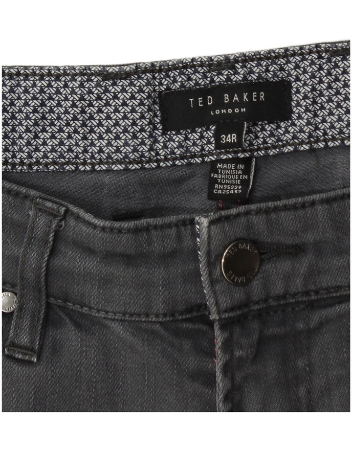 Ted Baker Herren Skinny Freizeithose W34 L32 Grau