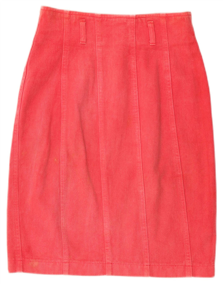 Blumarine Damen Jeansrock IT 40 Small W27 Rote Baumwolle