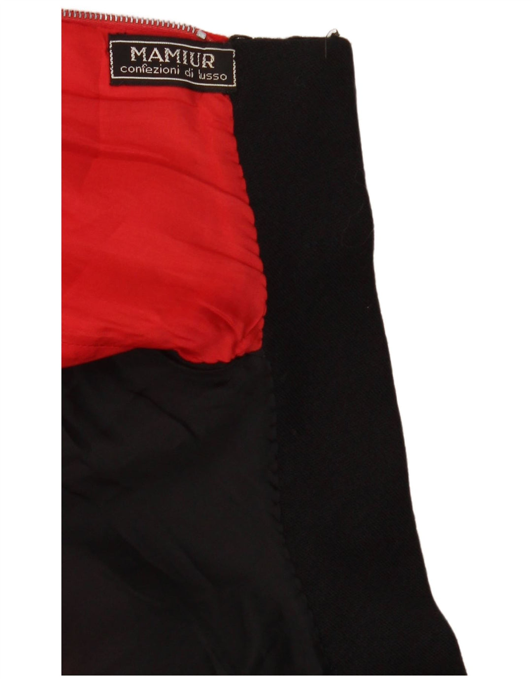 VINTAGE Damen Langarm-A-Linien-Kleid UK 12 Mittelroter Farbblock