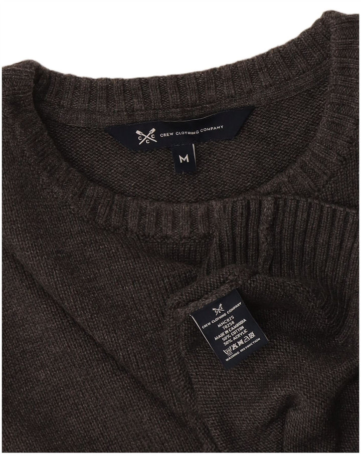 Crew Clothing Herren-Pullover aus mittelgrauer Baumwolle