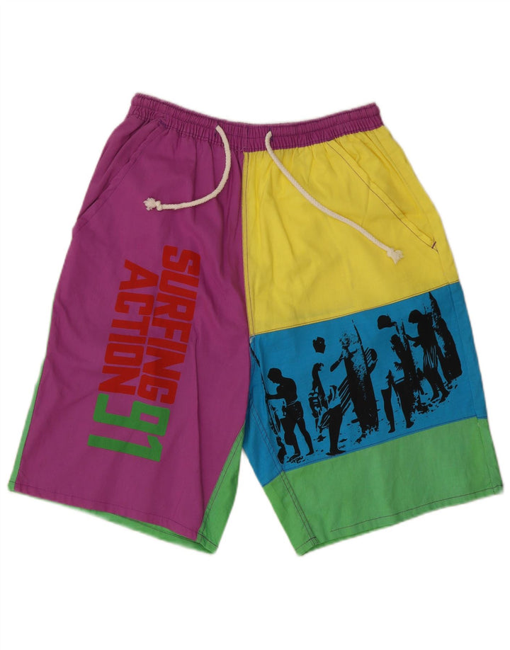 Etirel Badeshorts für Jungen, 11–12 Jahre, groß, mehrfarbig, Farbblock