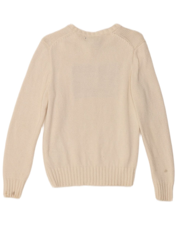 Polo Ralph Lauren Mädchen-Pullover mit U-Boot-Ausschnitt, 14–15 Jahre, Größe L, Weiß