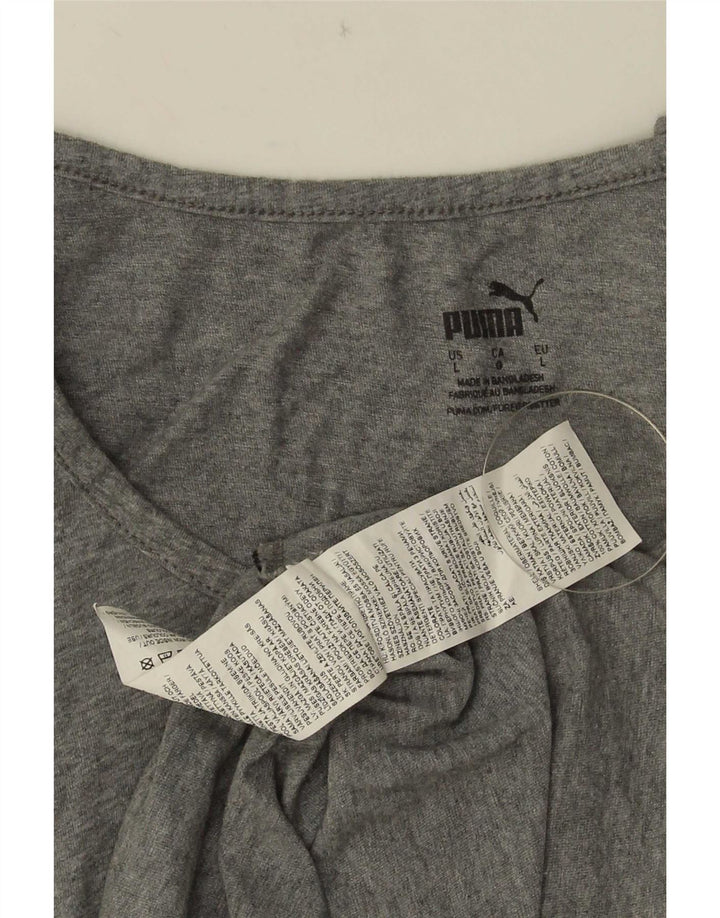 Puma Herren Graphic Vest Top Large Grau Baumwolle
